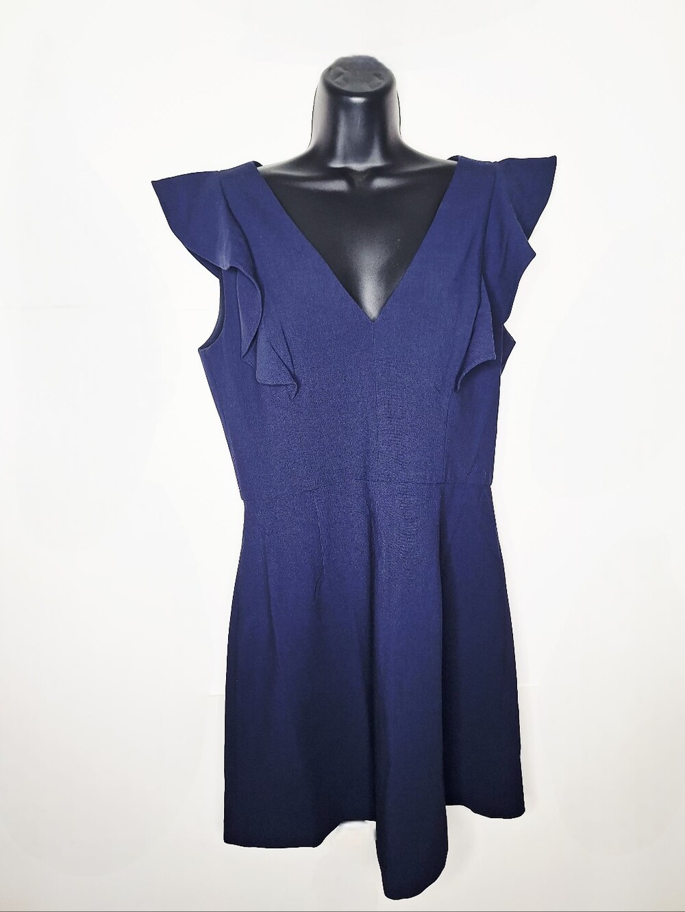 French Connection "The Duchess In Blue" Quite Luxury, Old Money,V-neck Dress.